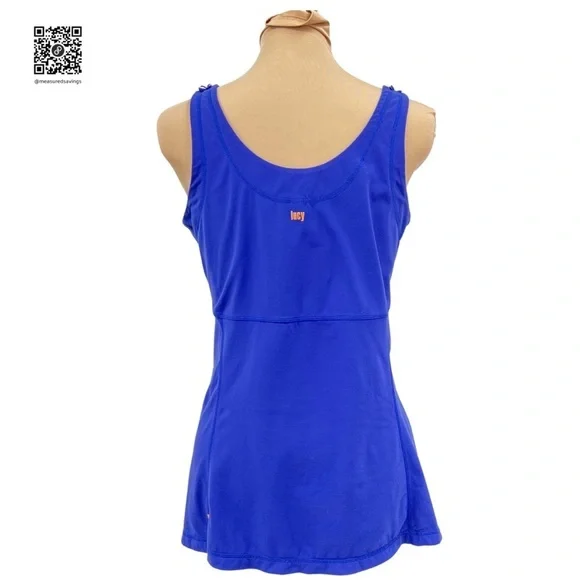 Lucy - (Large) Purple Athletic Tank with Fringe Trim - Picture 2 of 9